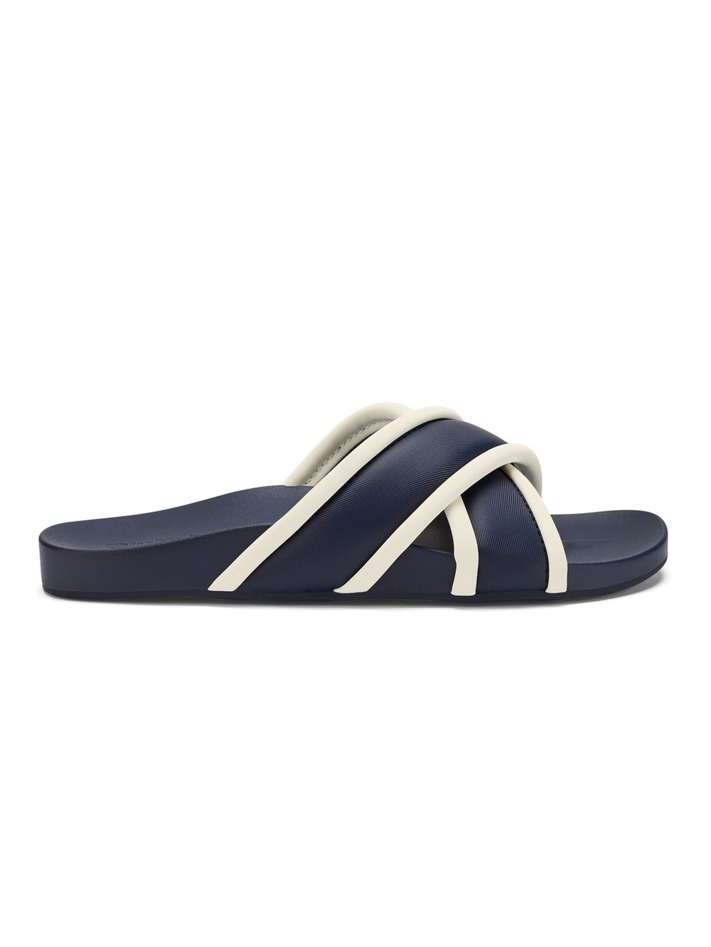 OluKai Ani Crisscross Straps Womens Sandals Slides Size 10 White Sand/White Sand